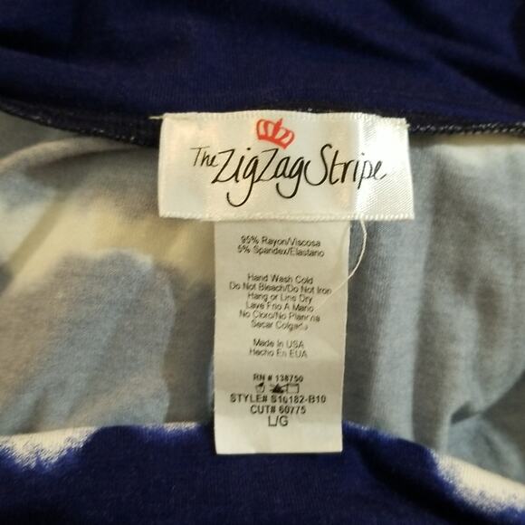 Zig zag stripe dress size large - Picture 4 of 5